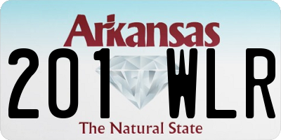 AR license plate 201WLR