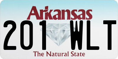 AR license plate 201WLT