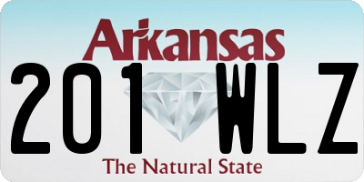 AR license plate 201WLZ
