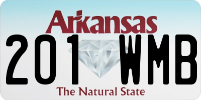 AR license plate 201WMB
