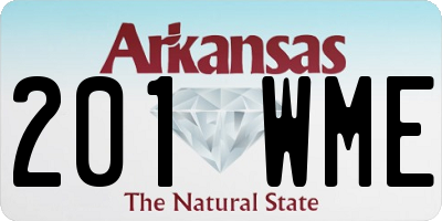 AR license plate 201WME