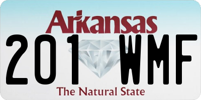 AR license plate 201WMF