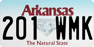 AR license plate 201WMK