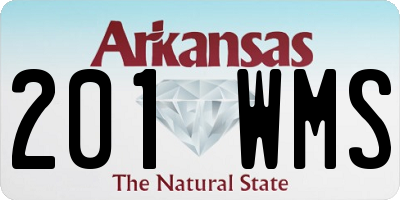 AR license plate 201WMS