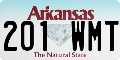 AR license plate 201WMT
