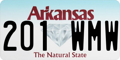 AR license plate 201WMW