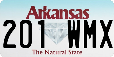 AR license plate 201WMX