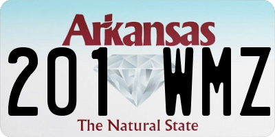 AR license plate 201WMZ