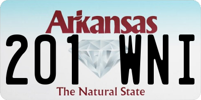 AR license plate 201WNI