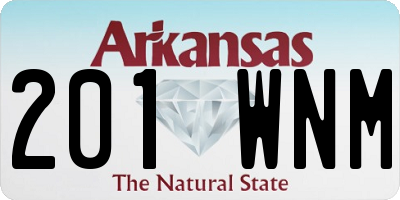 AR license plate 201WNM