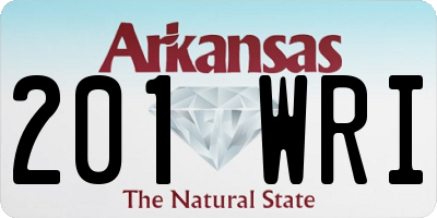 AR license plate 201WRI
