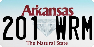 AR license plate 201WRM