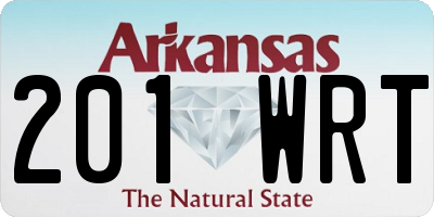 AR license plate 201WRT