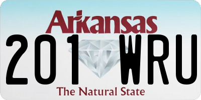 AR license plate 201WRU