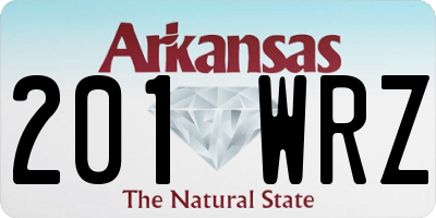 AR license plate 201WRZ