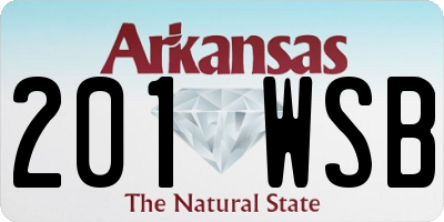 AR license plate 201WSB