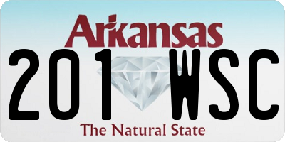AR license plate 201WSC
