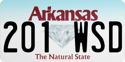 AR license plate 201WSD