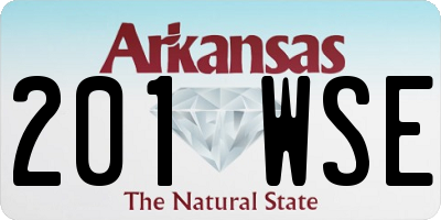 AR license plate 201WSE