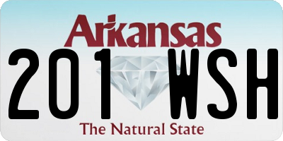 AR license plate 201WSH
