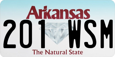 AR license plate 201WSM