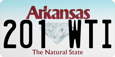 AR license plate 201WTI