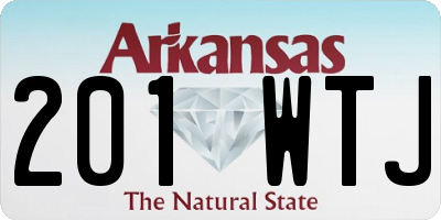 AR license plate 201WTJ