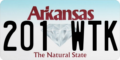 AR license plate 201WTK