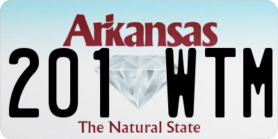 AR license plate 201WTM