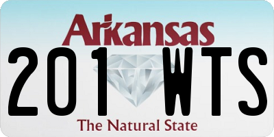 AR license plate 201WTS
