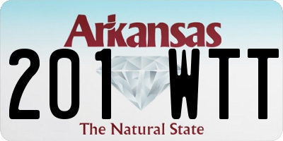 AR license plate 201WTT
