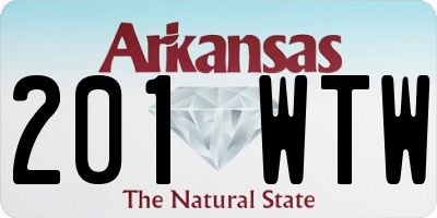 AR license plate 201WTW