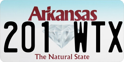 AR license plate 201WTX