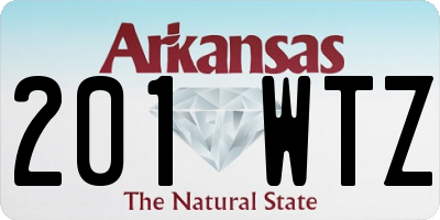 AR license plate 201WTZ