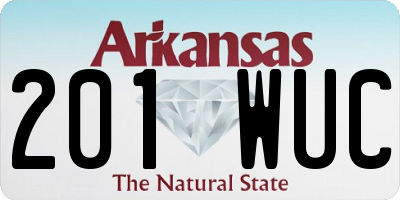 AR license plate 201WUC