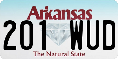 AR license plate 201WUD