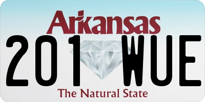 AR license plate 201WUE