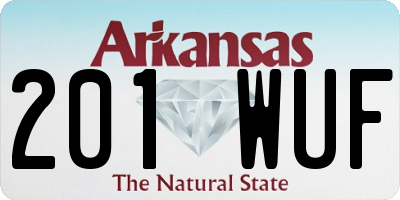 AR license plate 201WUF