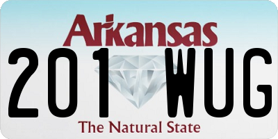 AR license plate 201WUG