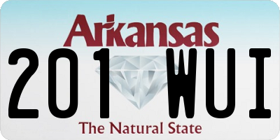 AR license plate 201WUI
