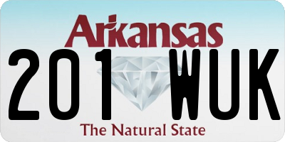 AR license plate 201WUK