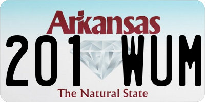 AR license plate 201WUM