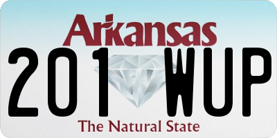 AR license plate 201WUP