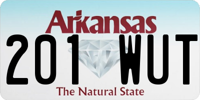 AR license plate 201WUT