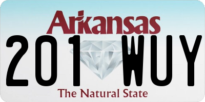 AR license plate 201WUY