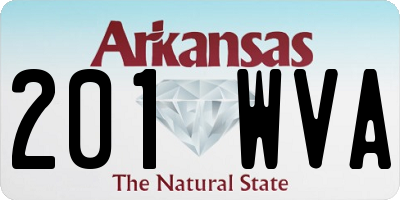 AR license plate 201WVA