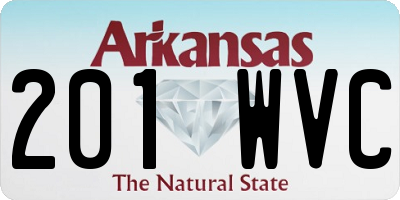 AR license plate 201WVC