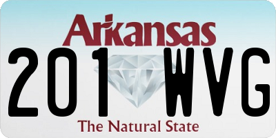 AR license plate 201WVG