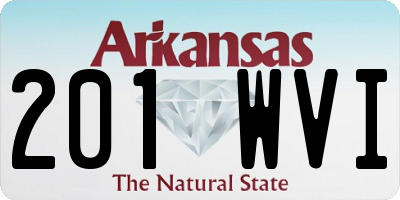 AR license plate 201WVI