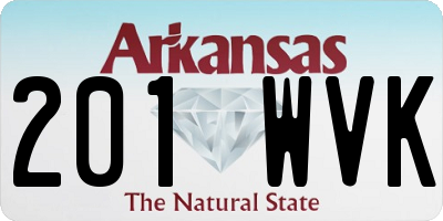 AR license plate 201WVK